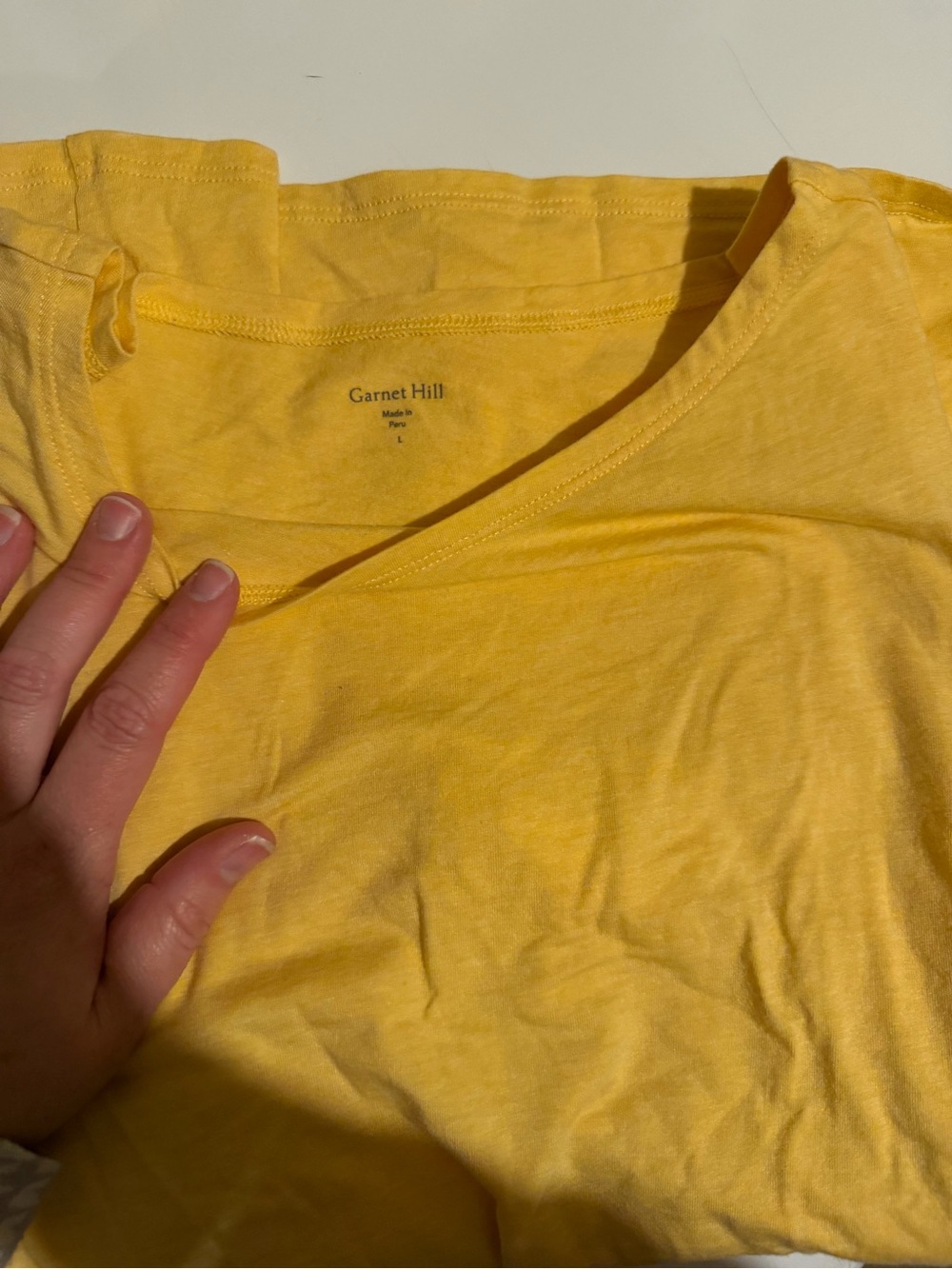Garnet Hill Yellow Long Sleeve Tee